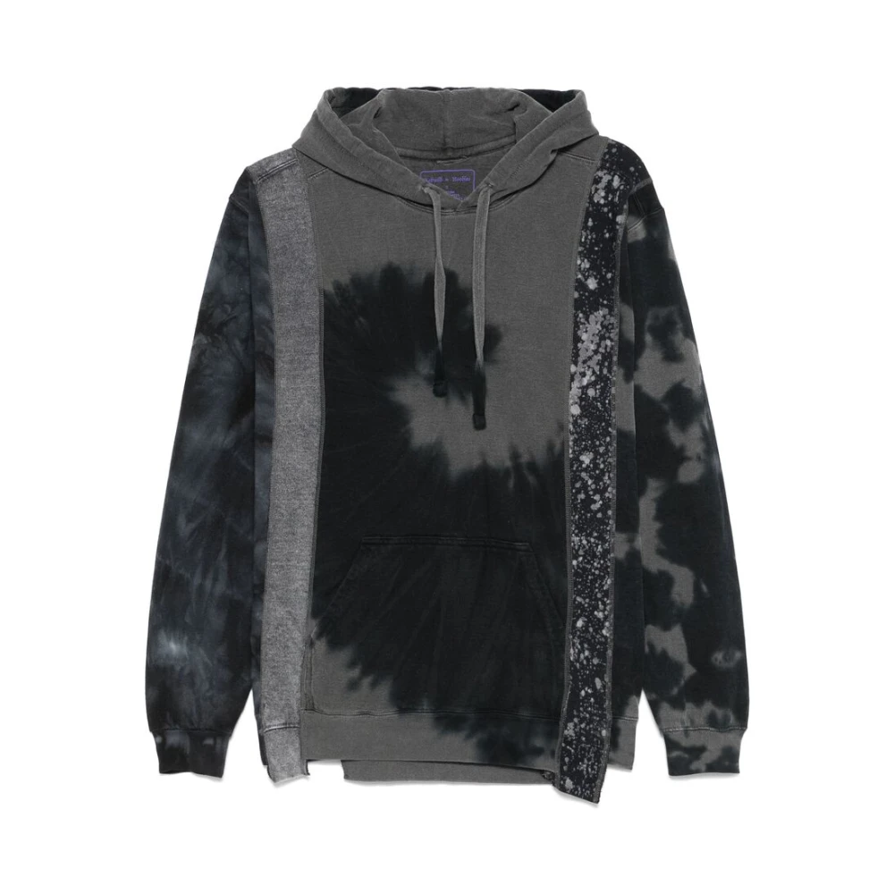 Needles Abstract Patchwork Hoodie Gray Heren