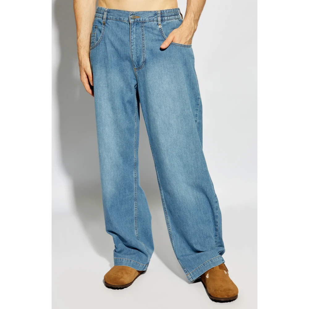Moschino Wijde jeans Blue Heren