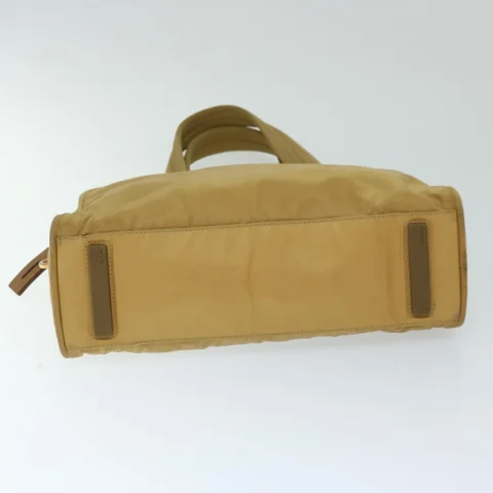 Prada Vintage Pre-owned Canvas prada-bags Beige Dames