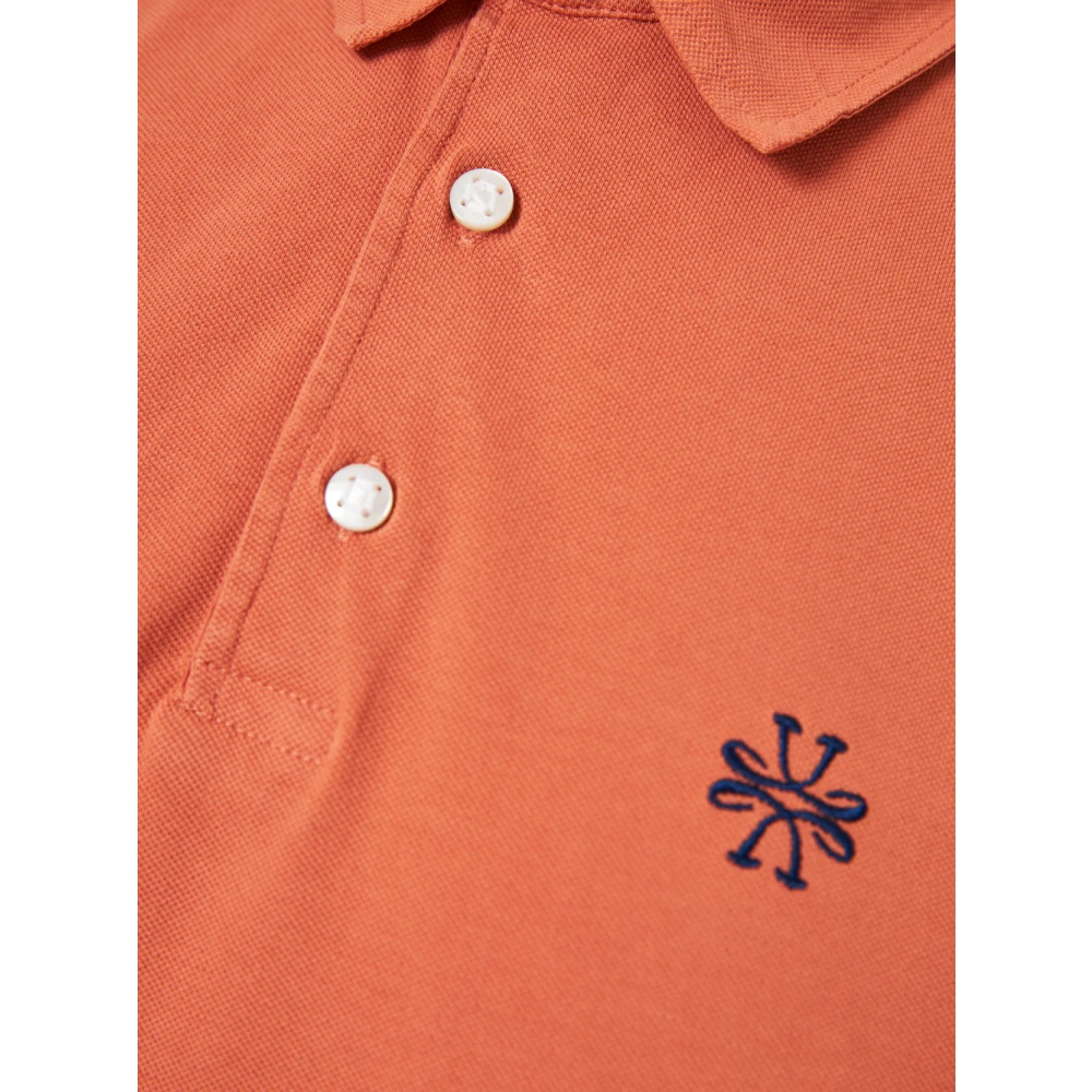 Jacob Cohën Katoenen poloshirt met geborduurd logo Orange Heren