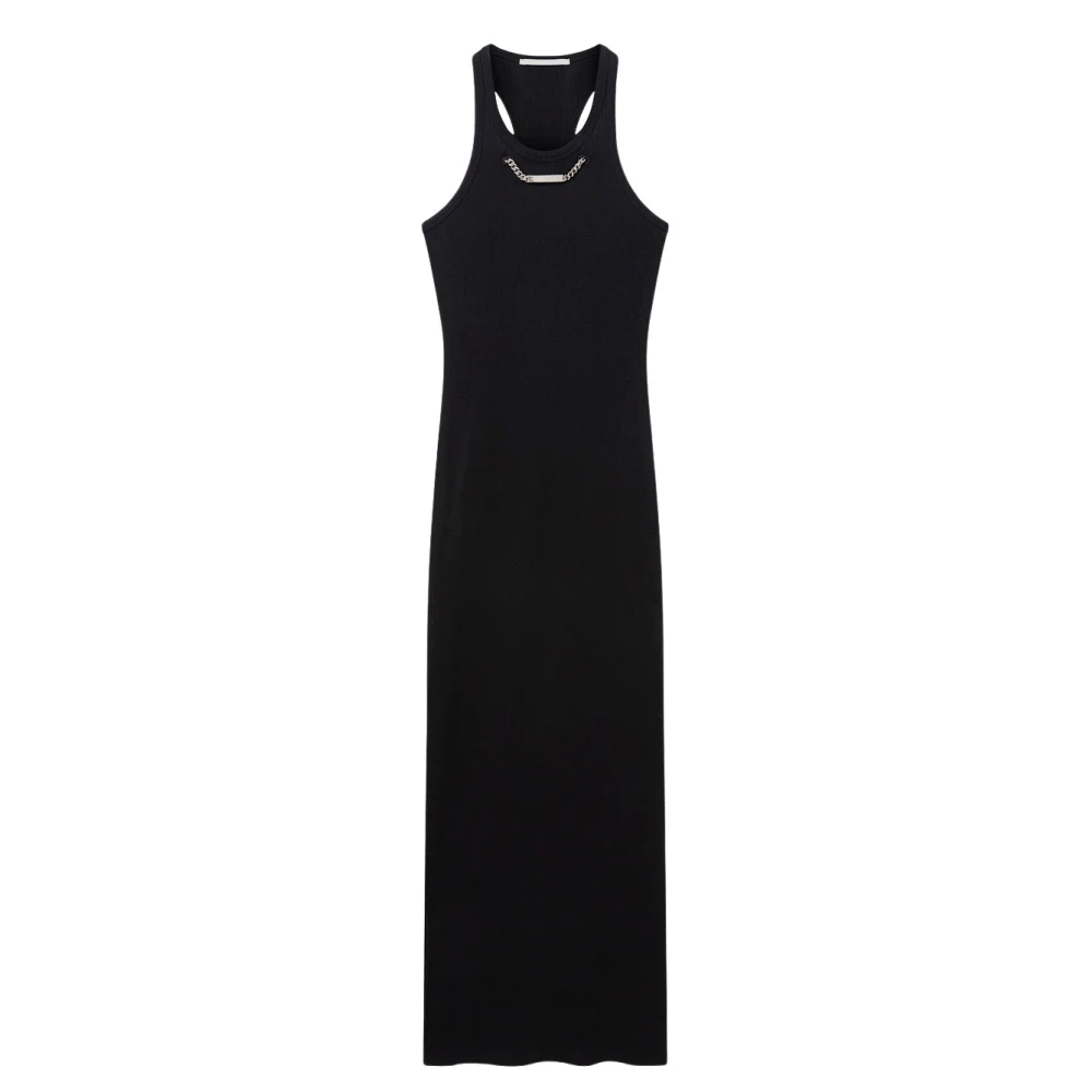 Stella Mccartney Katoenen Ketting Tank Jurk Black Dames
