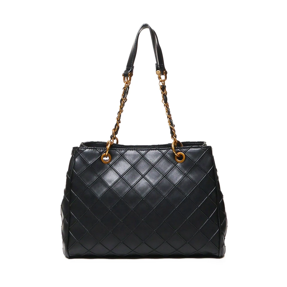V73 Zwarte Winkel Tas met Drie Compartimenten Black Dames