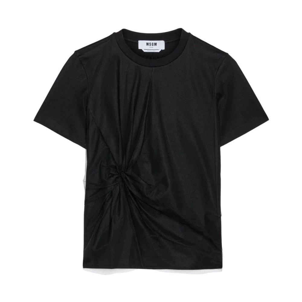 Msgm - Tops > T-Shirts - Black - Msgm - Modalova