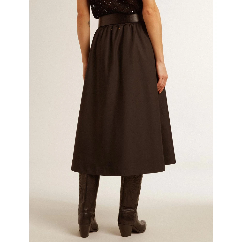 Golden Goose Zwarte Rok met Dubbele Sterdetail Black Dames