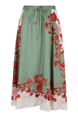 green-silk-skirt-elegant-style
