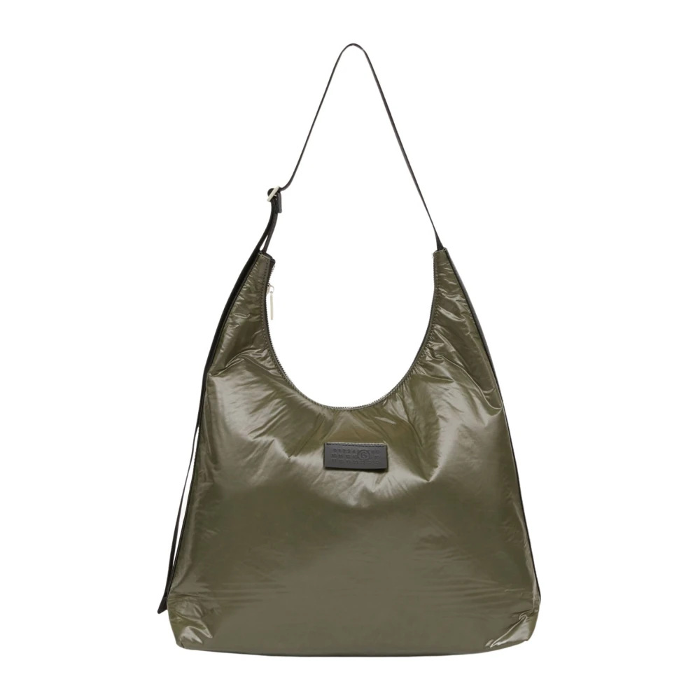 MM6 Maison Margiela Nylon Crunched Väska Green, Dam