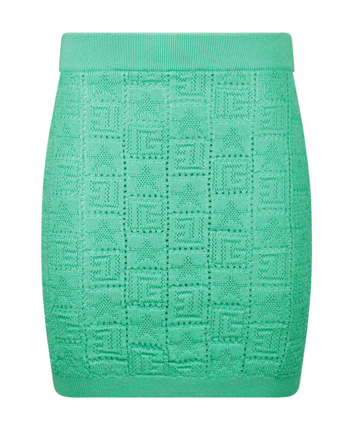 jupe-en-tricot-monogramme-vert