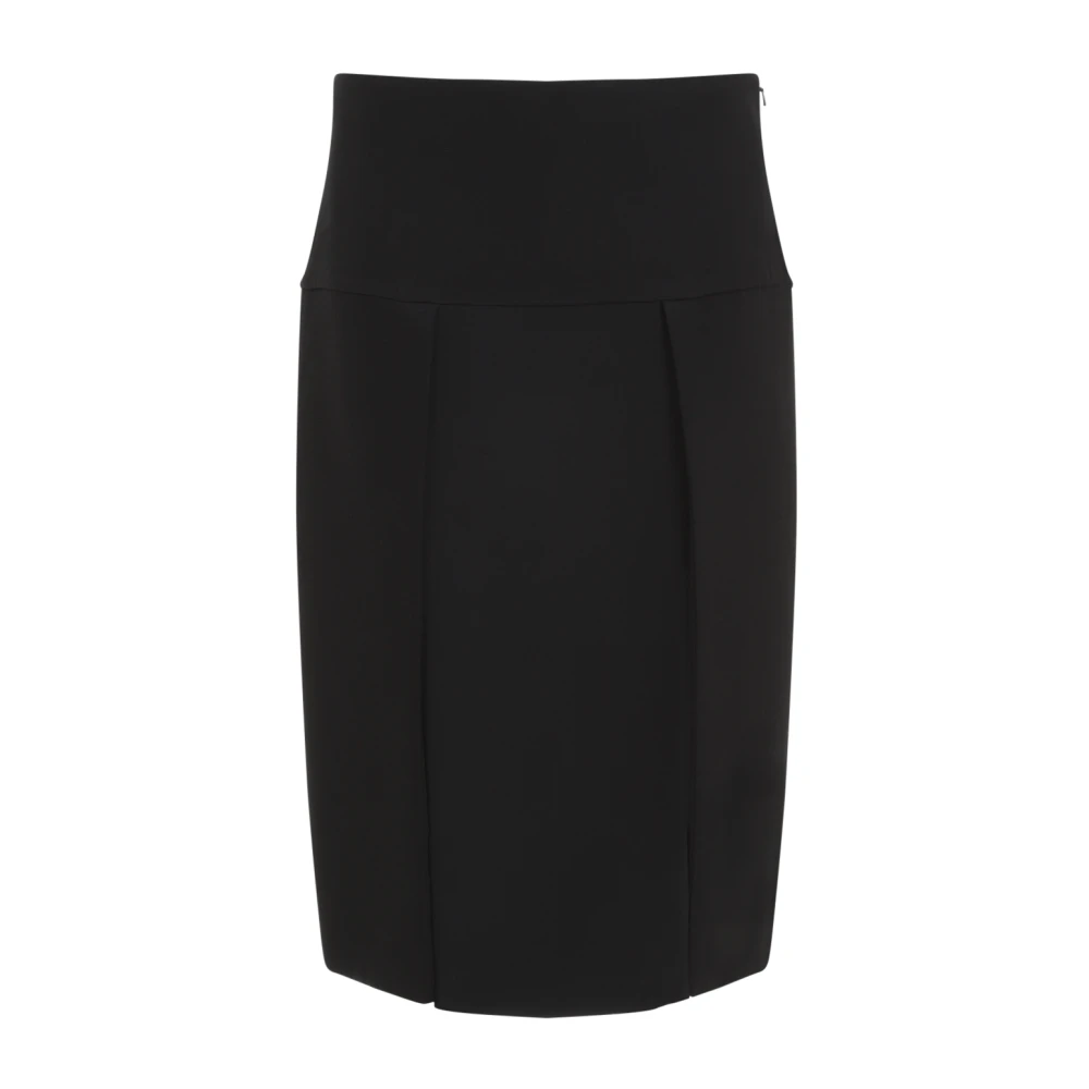 Khaite Zwarte Midi Rok met Splitten Black Dames