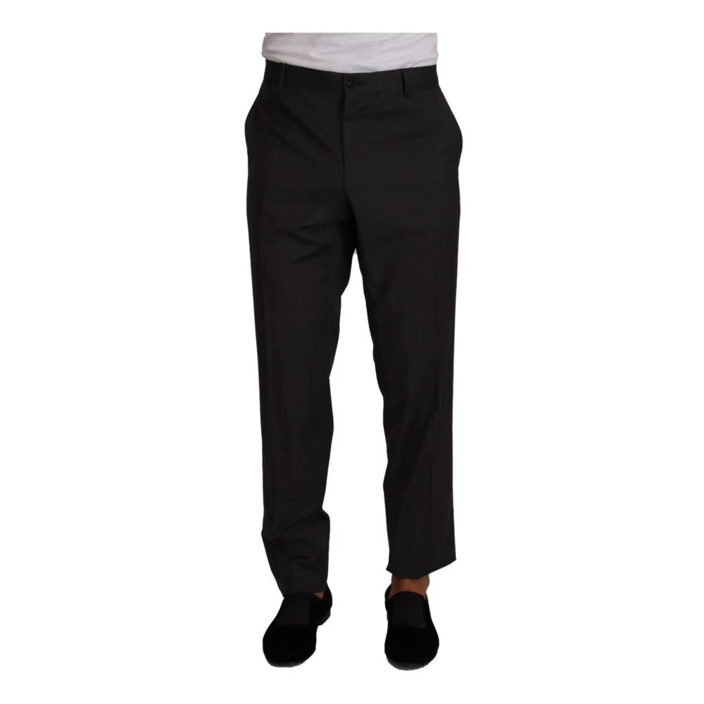 Dolce & Gabbana Gray Wool Formal Tuxedo Trouser Dress Pants - IT58 | XXL - Image 2