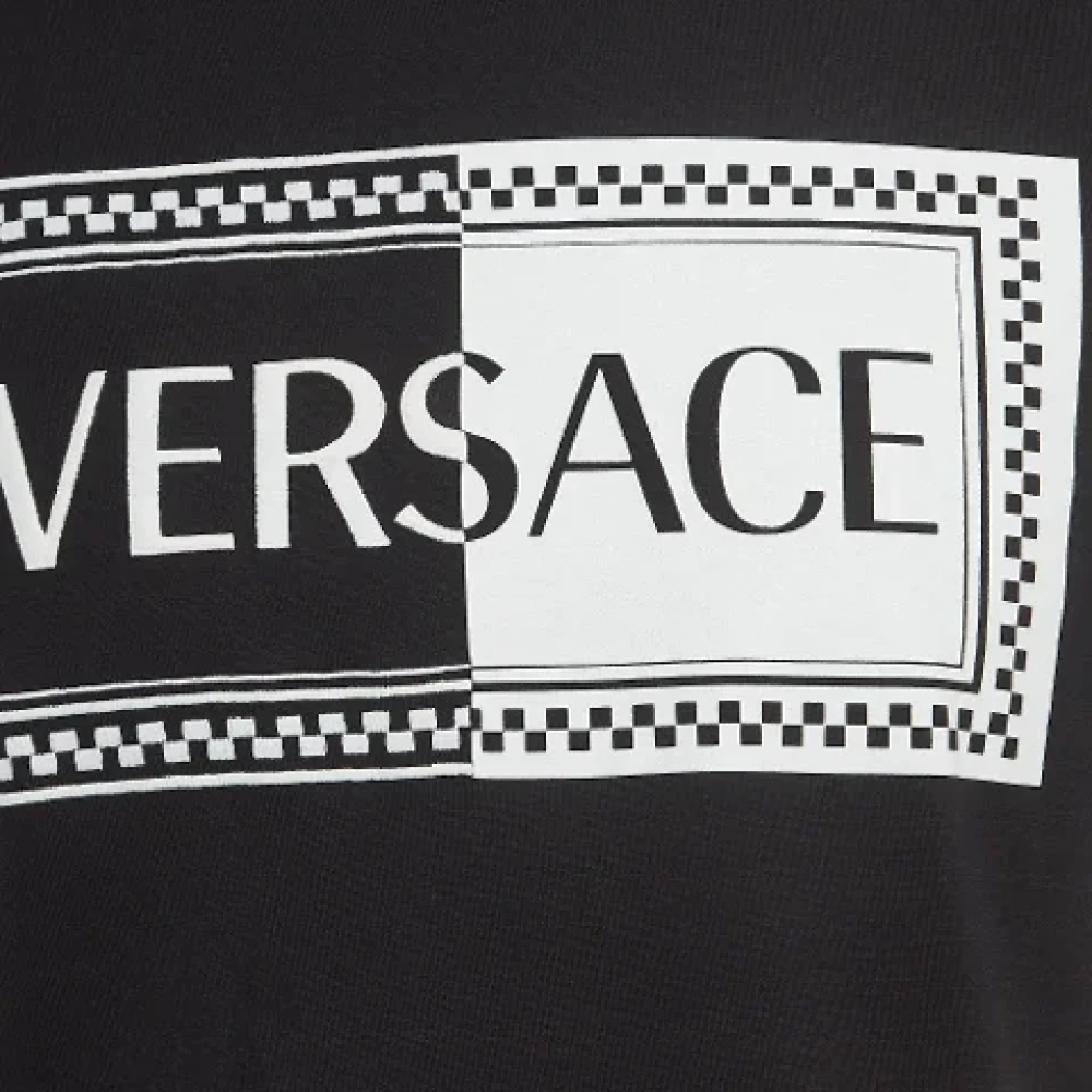 Versace Pre-owned Cotton tops Black Heren