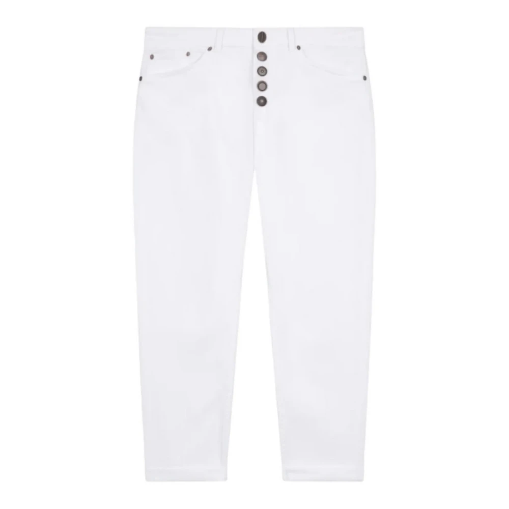 Dondup Donna Bianco Pantaloni, W28, New,
