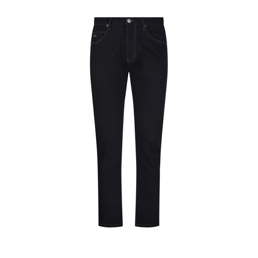 Emporio Armani Denim Blauwe Zakbroek Blue Heren