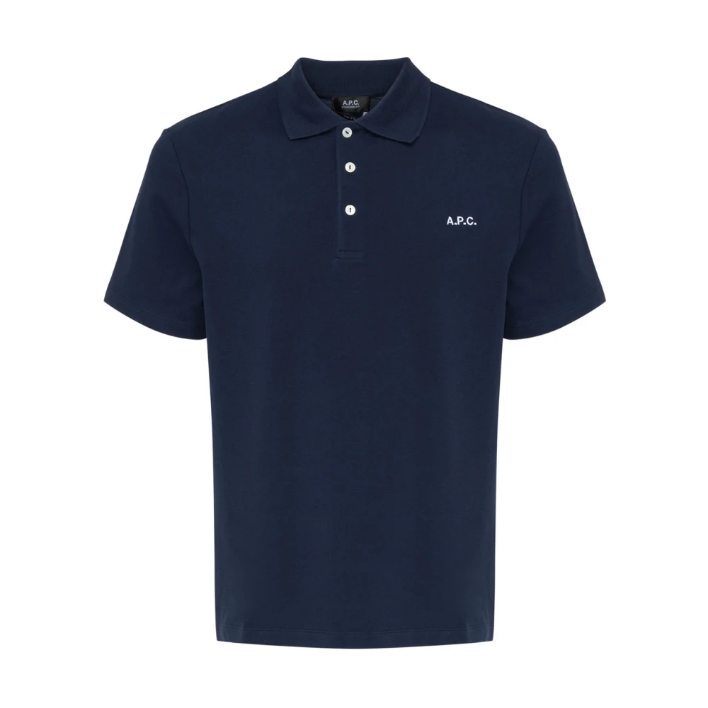 A.p.c. Standaard Gots Polo Shirt Blue Heren