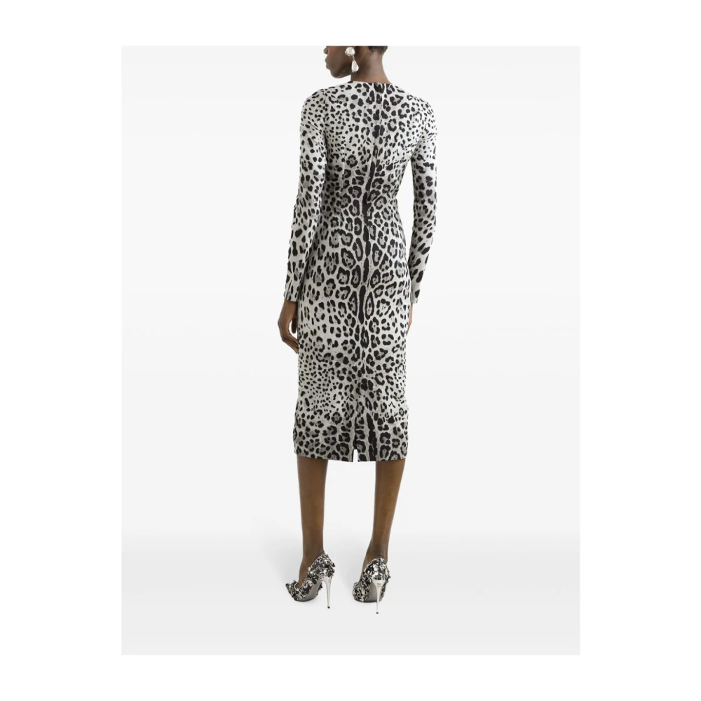 Dolce & Gabbana Elegante Grijze Jurk Dameskleding Gray Dames