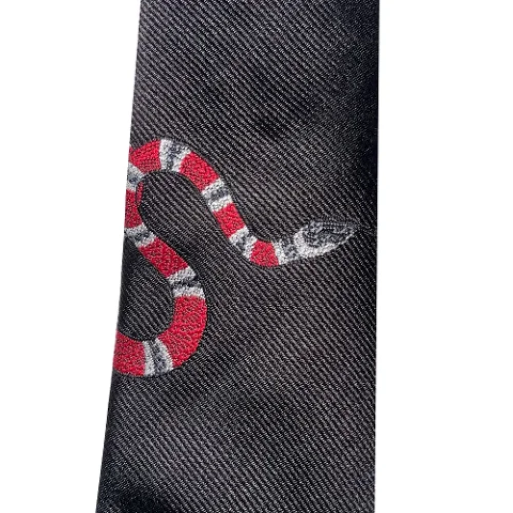Gucci Vintage Pre-owned Silk home-office Black Dames
