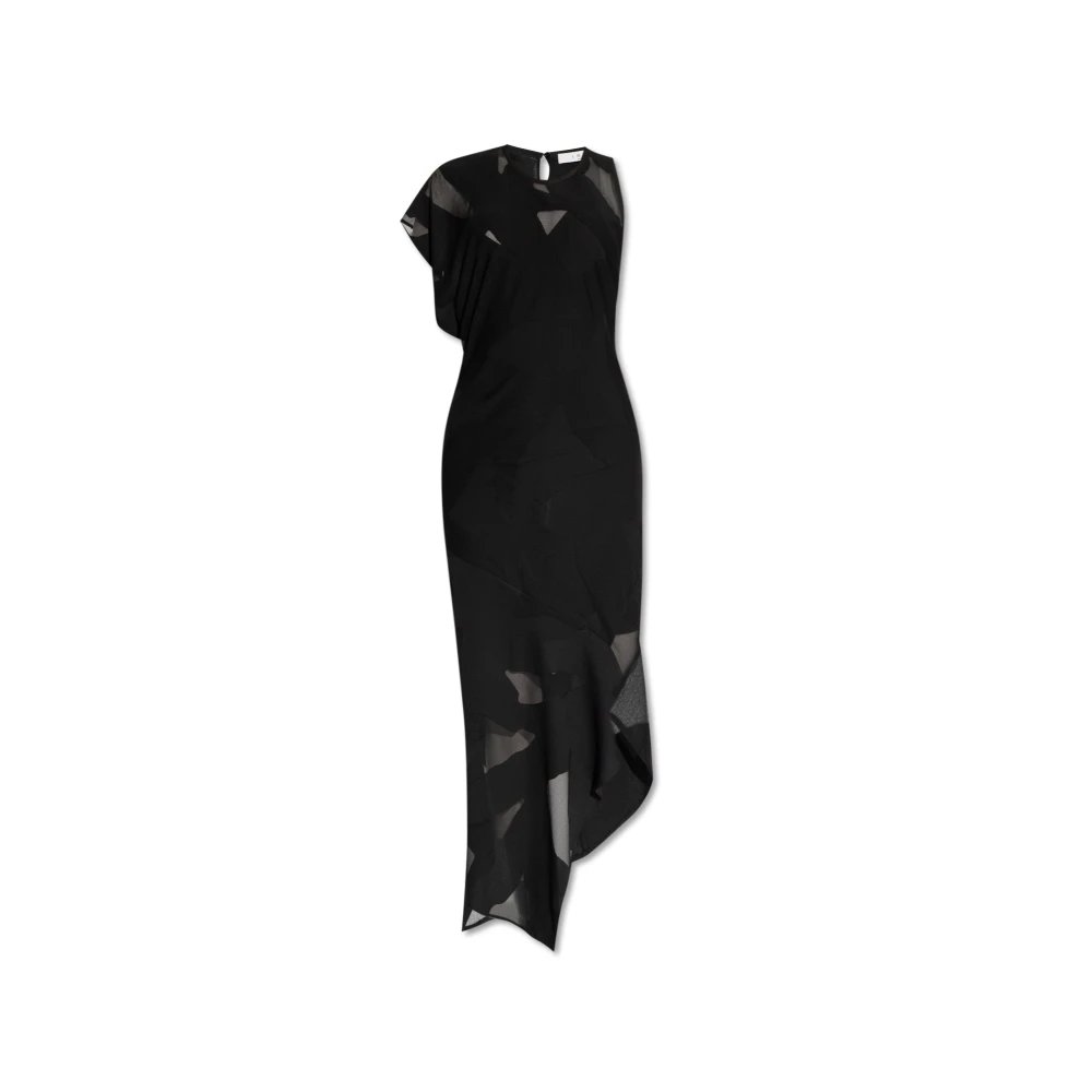 IRO Shanon asymmetrische jurk Black Dames
