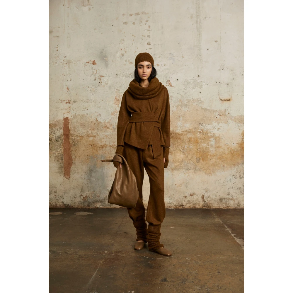 Cortana Single kasjmier broek Brown Dames