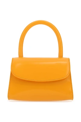Orange Läder Mini Handväska