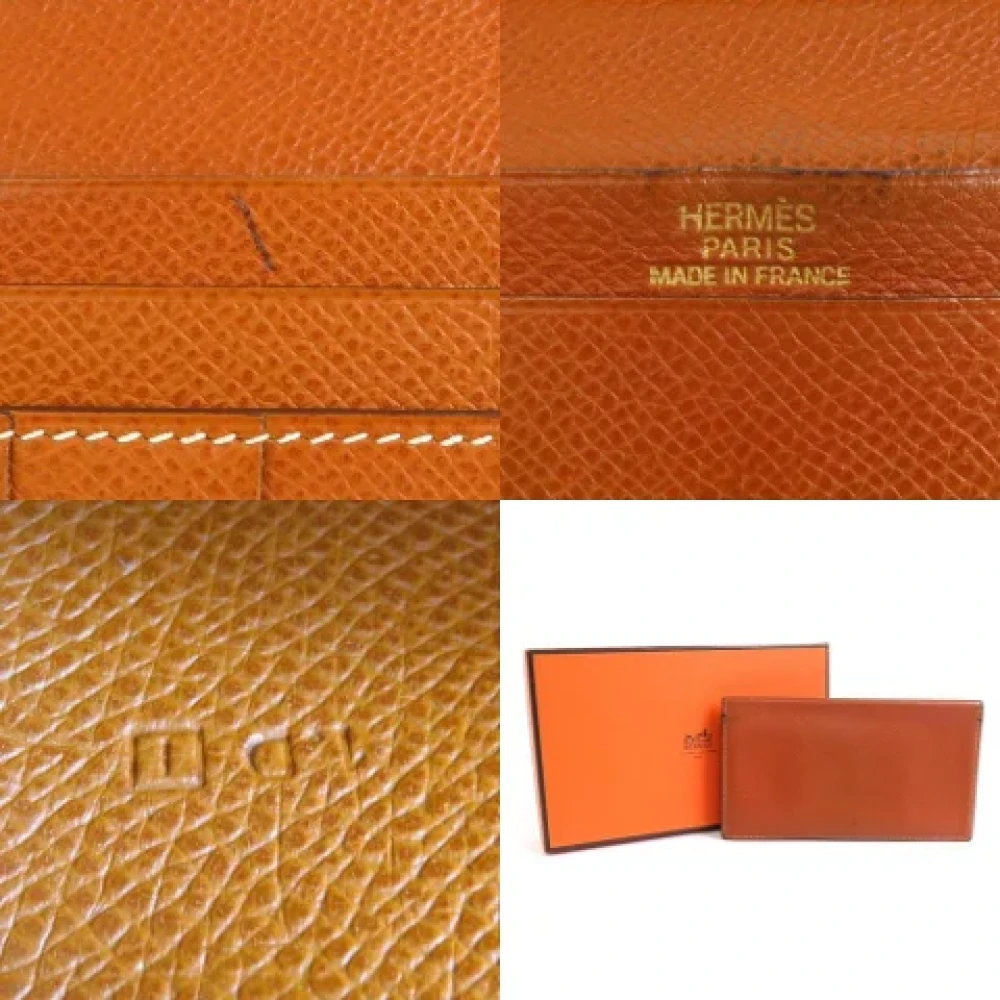 Hermès Vintage Pre-owned Leather wallets Brown Heren