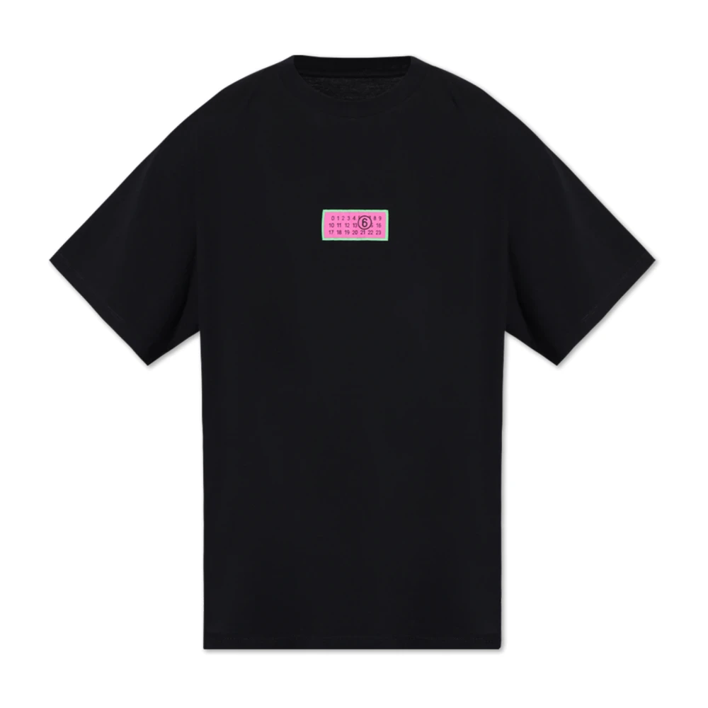 MM6 Maison Margiela T-shirt met logo Black Heren