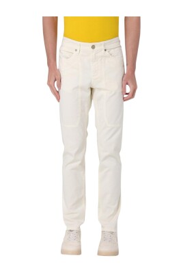 yellow-cream-slim-fit-trousers
