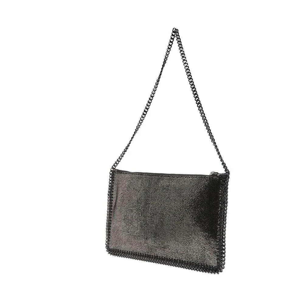 Stella Mccartney Metallic Finish Chain-Link Schoudertas Gray Dames