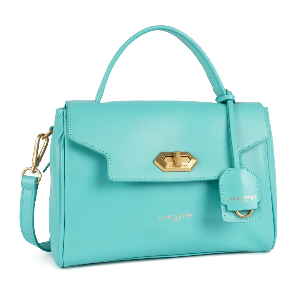 Lancaster Flap Handtas met Sluiting en Zakken Blue Dames