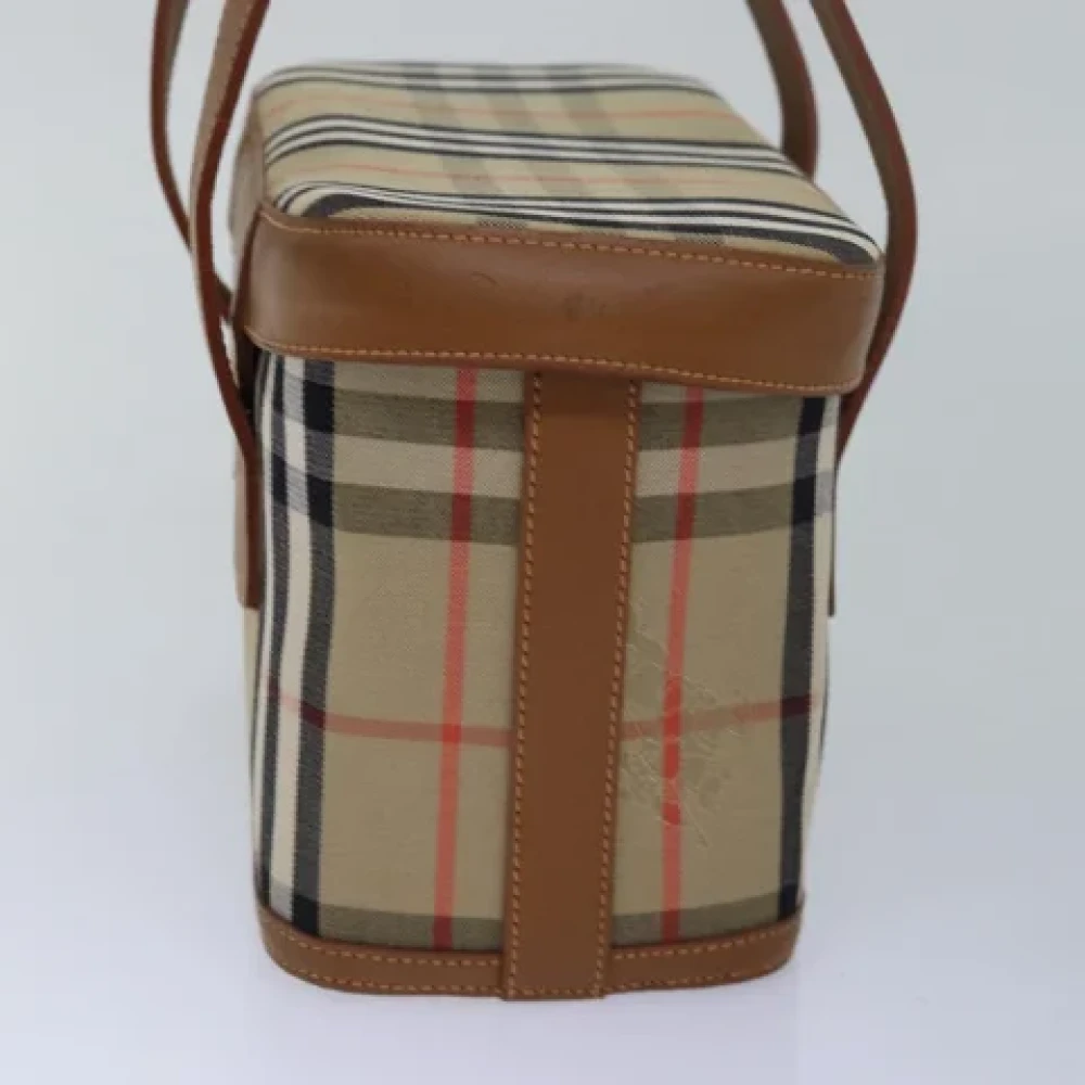 Burberry Vintage Pre-owned Canvas handbags Beige Dames