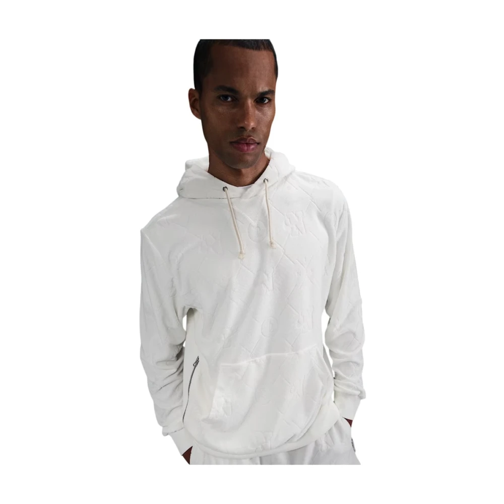 Nike White Long Sleeve Training Tops, Male, M, Dri-Fit Pullover Basketball Hoodie