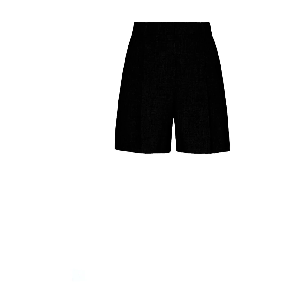 Liu Jo Zwarte Twill Stretch Shorts met Zakken Black Dames