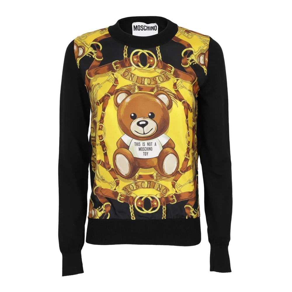 Moschino Teddy Foulard Jumper Black, Dam