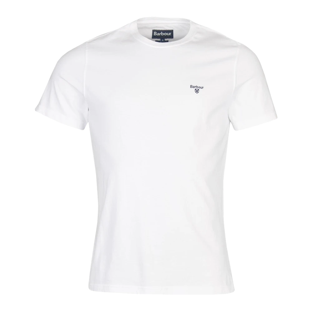 Barbour Men's White T-Shirts, L, Essential Sports Tee