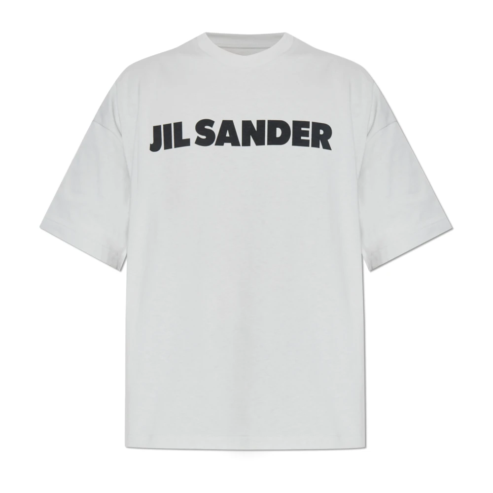 Jil Sander Men's White T-Shirts, L, T-Shirt With Logo