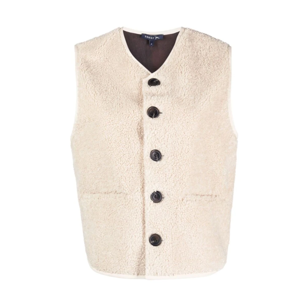 Soeur Shearling Vest Beige Dames