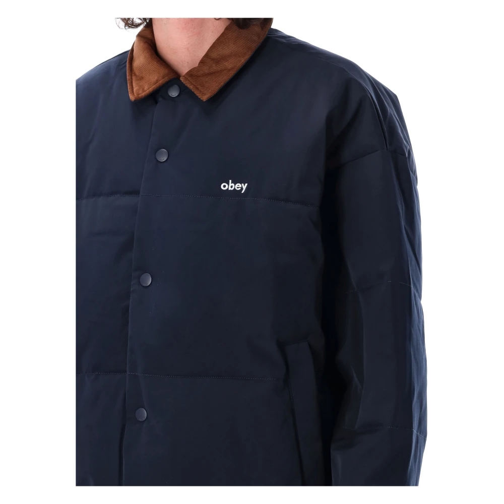 Obey Donkerblauwe Whispers Pufferjas Blue Heren