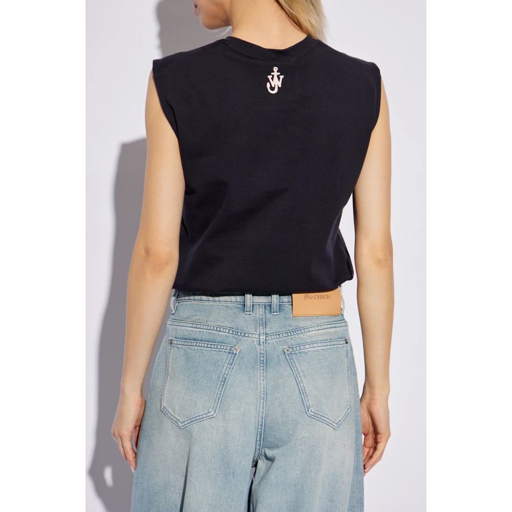 JW Anderson T-shirt met print Blue Dames