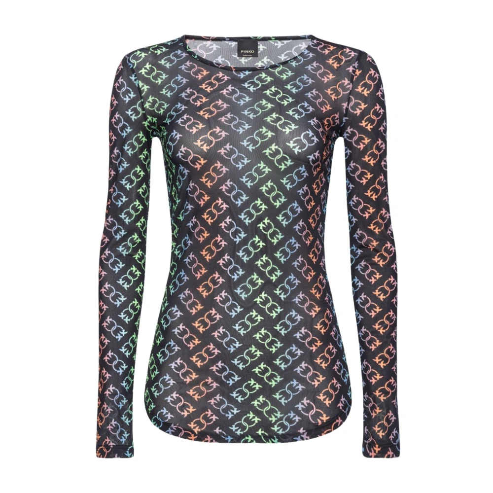 Pinko Multikleur Trui met Monogram Print Multicolor Dames