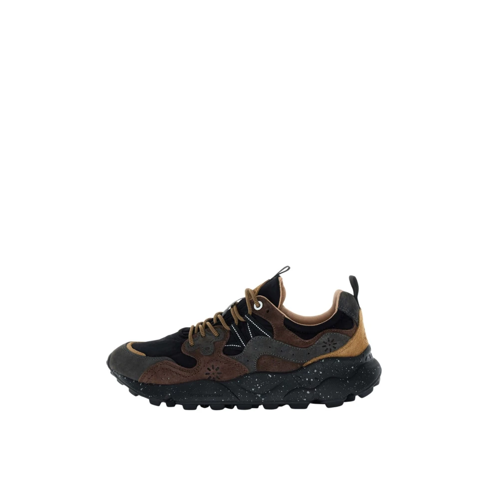 Flower Mountain Dark Grey Yamano 3 Man Trainers - /Black/Dark Brown 7 - Image 5