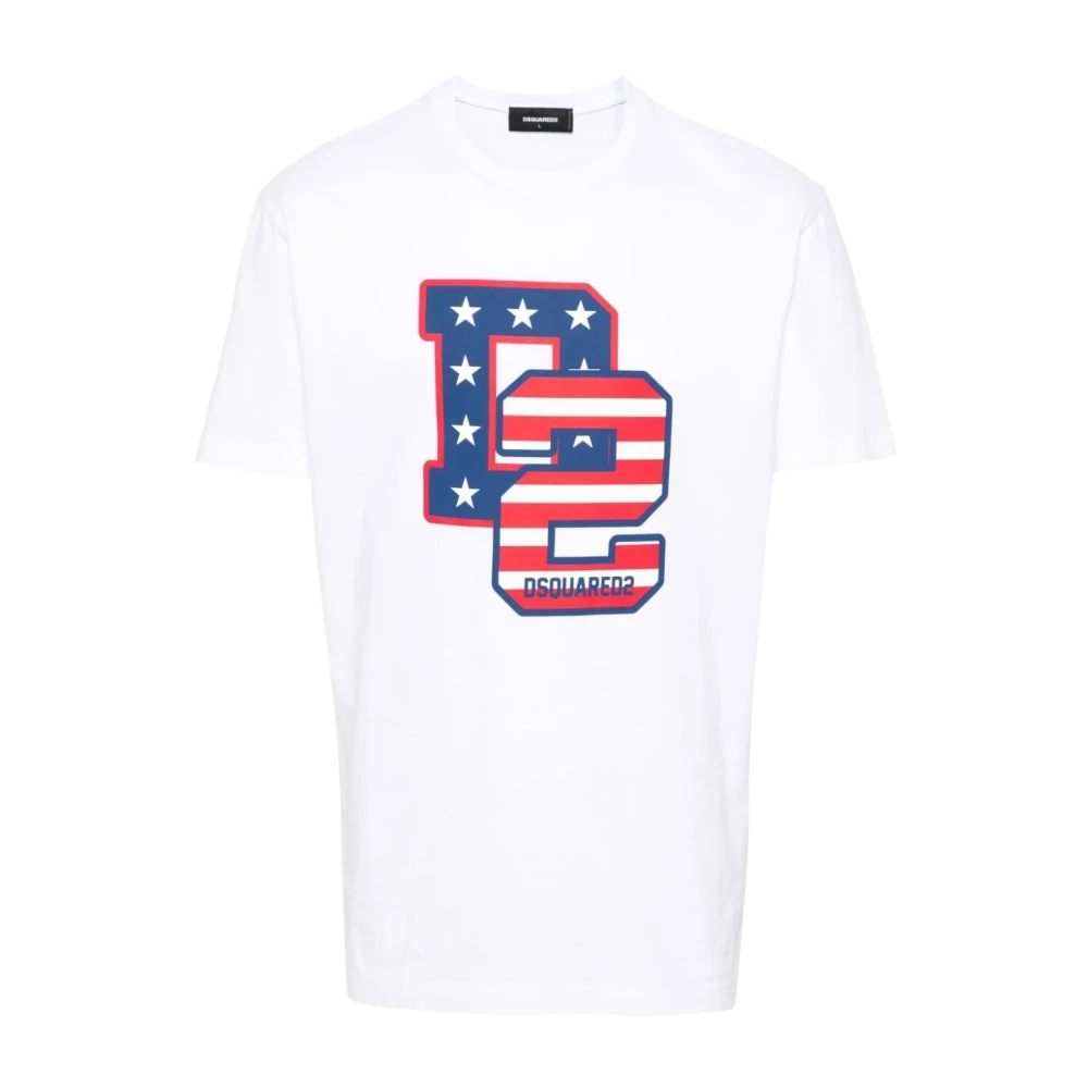 Dsquared2 Men's White Logo Print T-Shirt