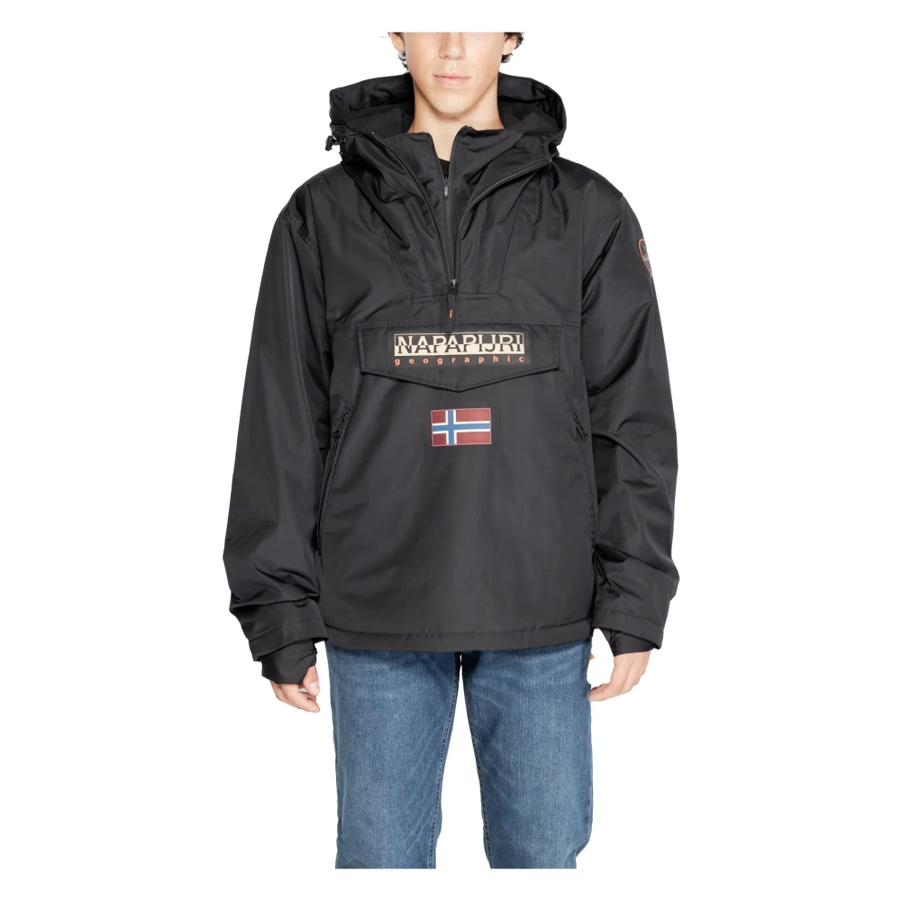 Napapijri Stijlvolle Zwarte Hoodie Heren Black Heren