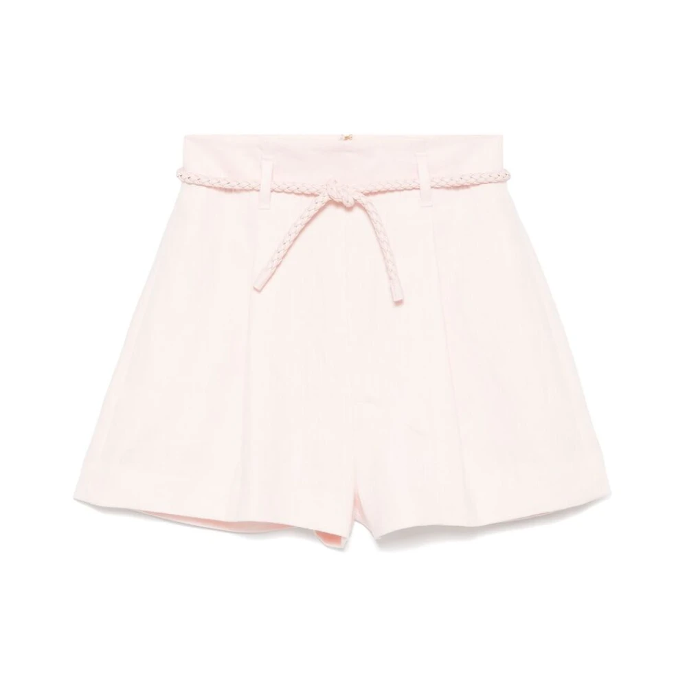 Zimmermann Lichtroze Geplooide Shorts Pink Dames