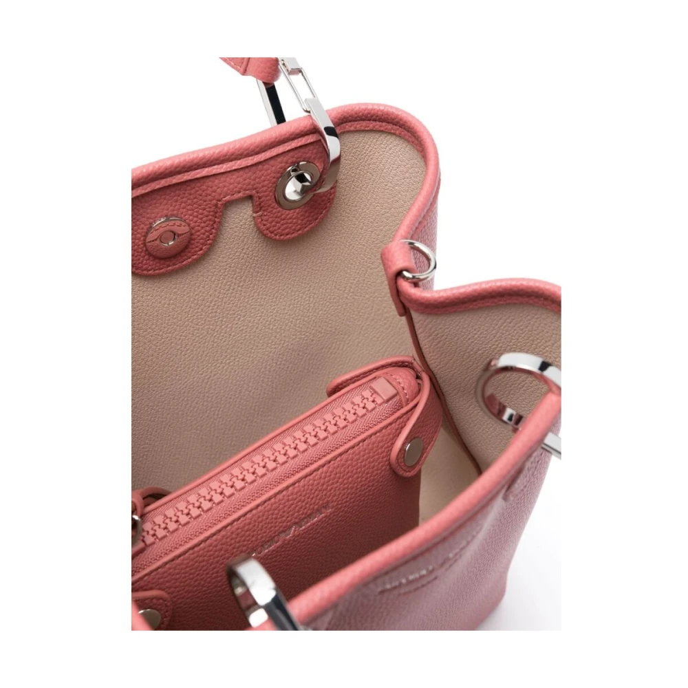Emporio Armani Roze imitatieleren tas met logo-gegraveerde hardware Pink Dames