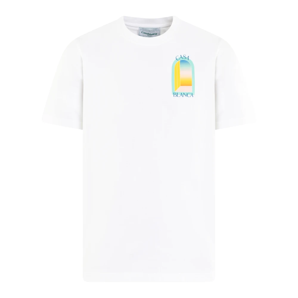Casablanca Kleurrijk Bedrukt T-shirt White Heren