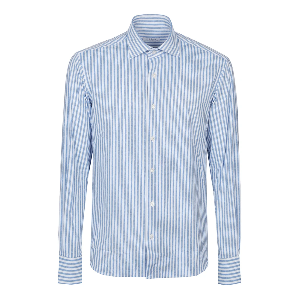 Orian Slim Blauw Shirt Blue Heren