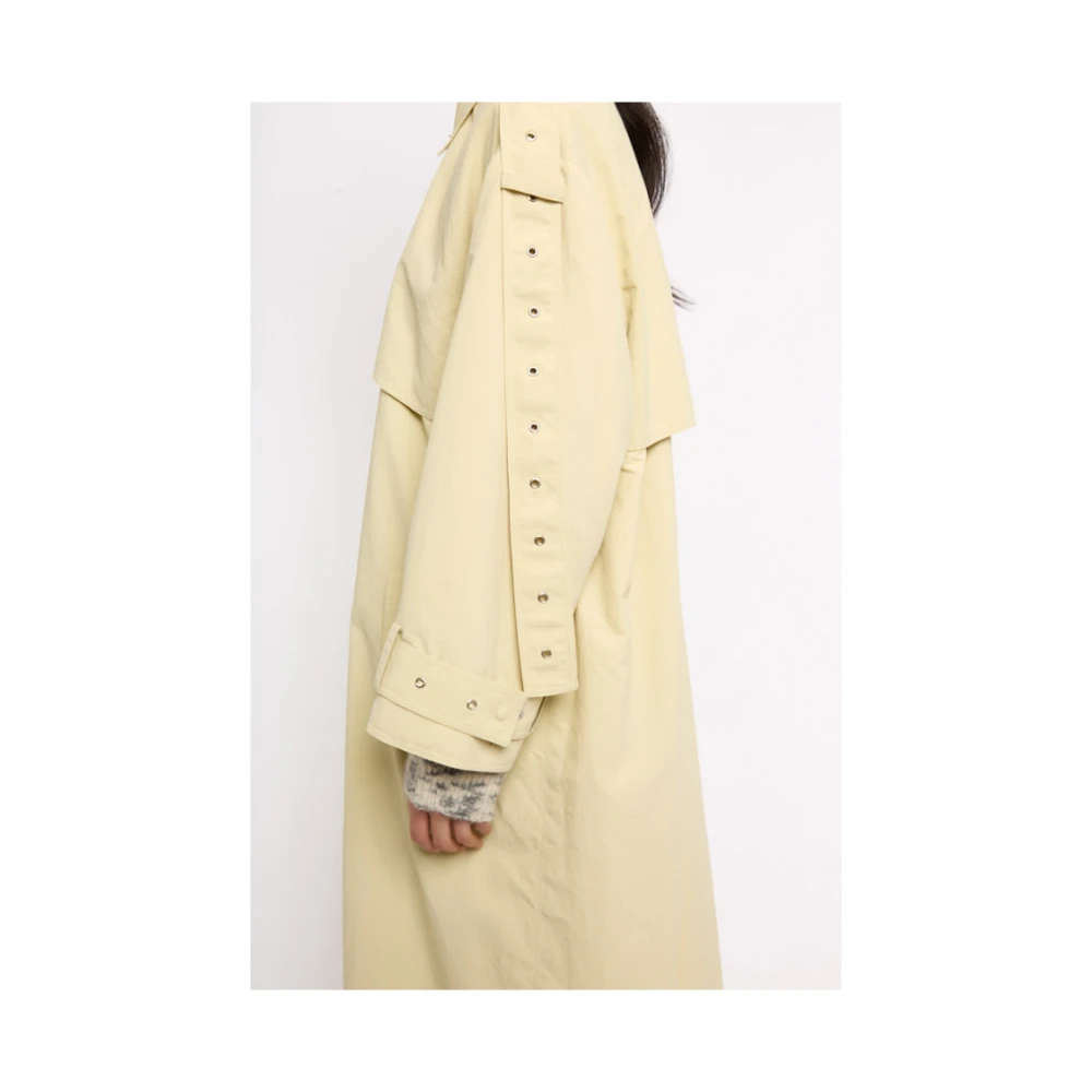 Roseanna Beige Waterdichte Trenchcoat met Zilveren Oogjes Beige Dames