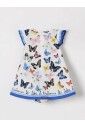 blauwe-vlinderprint-jurk-fladdermouwen