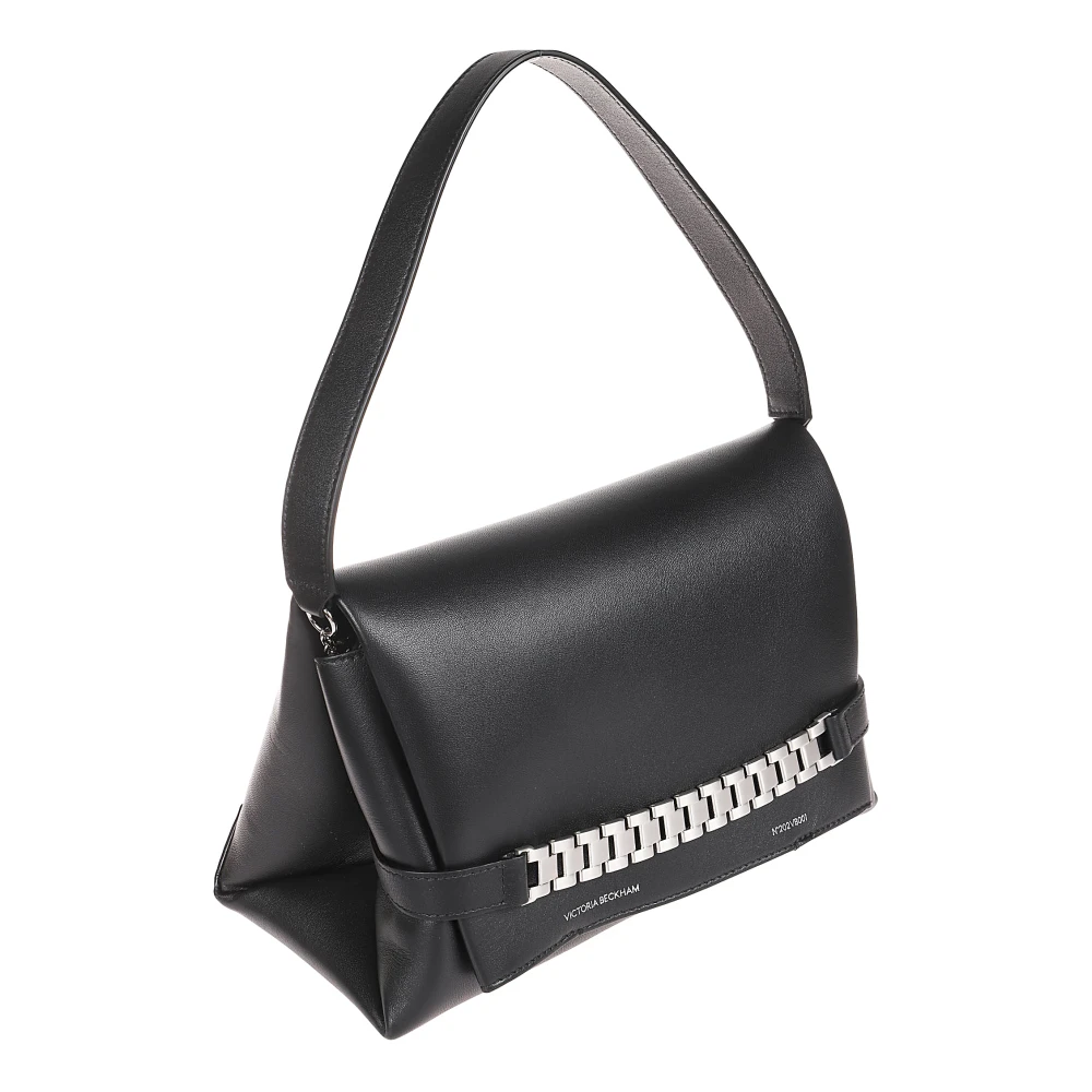Victoria Beckham Zilveren Ketting Pouch Tas Black Dames