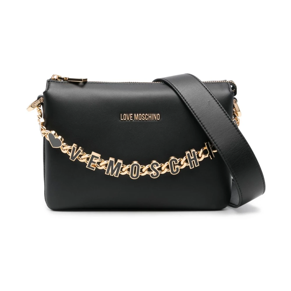 Love Moschino Zwarte Ketting-handvat Schoudertas Black Dames