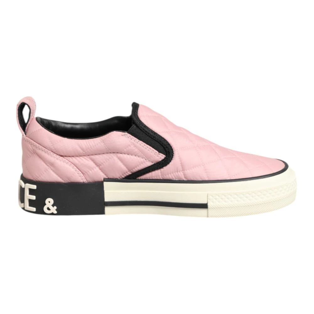 Dolce & Gabbana Women's Pink Low-Top Slip-On Trainers - Sneakers - 5 Uk - Shoes
