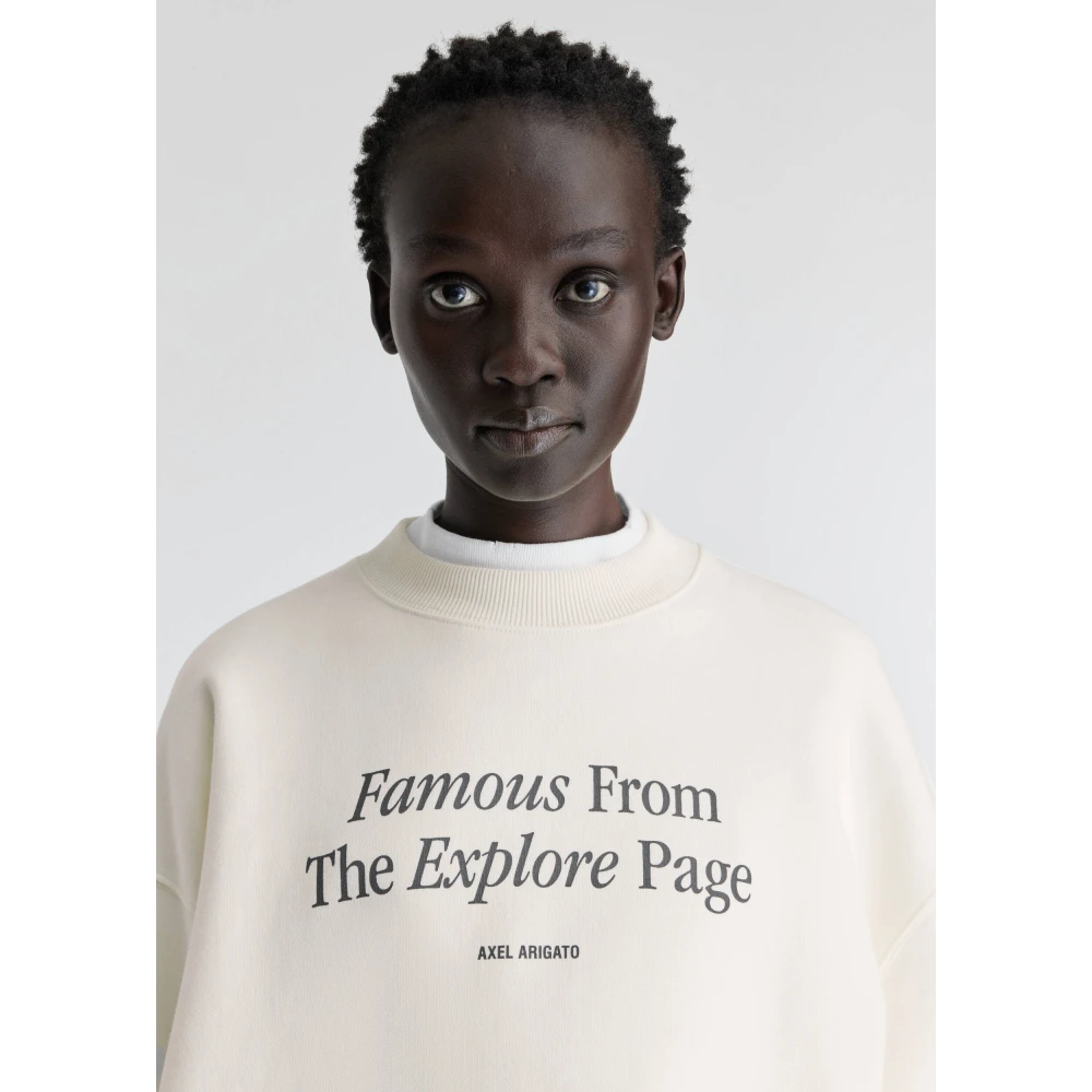 Axel Arigato Beroemde Bedrukte Sweatshirt Beige Dames